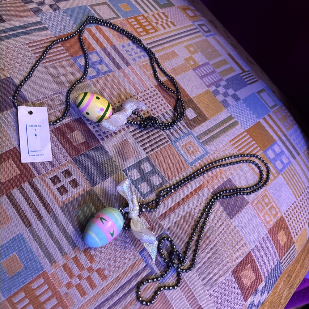 Colorful Egg Pendant Necklaces